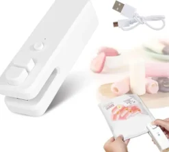Forsegler, bærbar mini-poselukker til mad, 2-i-1 varmeforsegler, med USB-opladning, beskytter mad Best