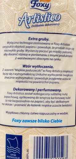 Toiletpapir>Foxy Artistico toiletpapir 8 ruller fersken