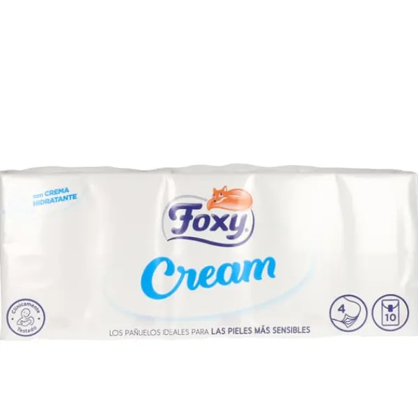Papirlommetørklæder>FOXY CREAM sensitive skin tissues 10 x 9 u