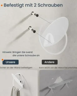 Frakkekroge 4-pak, vægkroge til ophængning af frakker, håndklæder, hver holder op til 5 kg, æg-inspireret design, til stue, soveværelse, gang, perleh | CDON Hot