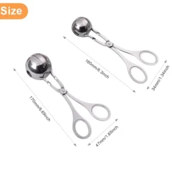 Frikadelletænger / scoop til frikadeller, 2-pak med 2 størrelser New