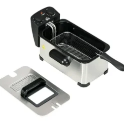 Fritøse>Fuleadture 3L frituregryde med termostat, 60 minutters timer, overophedningsbeskyttelse og aftagelig olietank