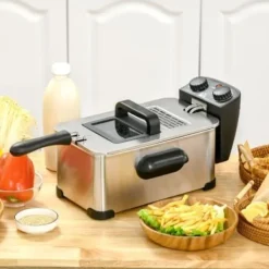 Fritøse>Fuleadture 3L frituregryde med termostat, 60 minutters timer, overophedningsbeskyttelse og aftagelig olietank