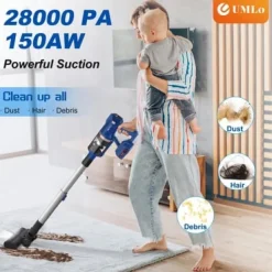 Fuleadture V11 Blå 2-i-1 Trådløs Stick Støvsuger med LED-display og HEPA-filter Hot