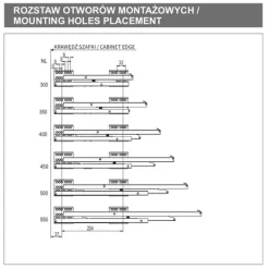 GAMET BOX2 skuffe, firkantet skinne, mellem, antracit, 500 mm Hot