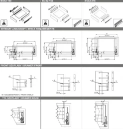 GAMET BOX2 skuffe, firkantet skinne, høj, hvid, 450 mm Online