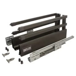 GAMET BOX2 skuffe, firkantet skinne, høj, antracit, 350 mm Best
