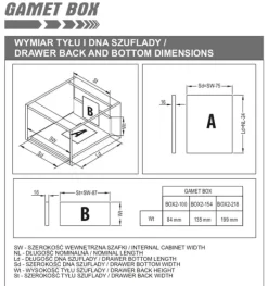 GAMET BOX2 skuffer, høje, hvide, 350 mm Outlet