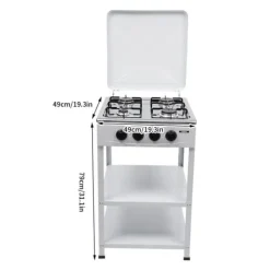 Gasblus, 4 brændere, høj effektivitet,4 Brænder Hvid Hot