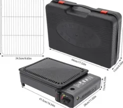 Gasgrill, Bærbart Design, Justerbare Varmeindstillinger,sort Clearance