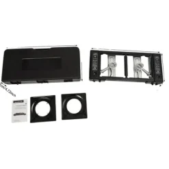 Gasgrill, Dobbeltbrændere, Bærbart Design,sort New