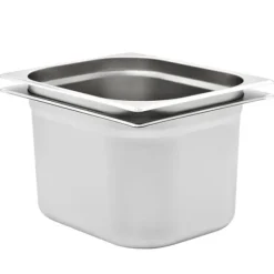 Gastronorm beholder 2 stk. GN 1/2 - Rustfrit stål | Størrelse: 200 mm Hot