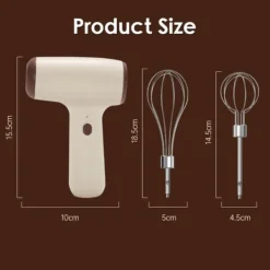 Mixere & Blendere>5-gear trådløs elektrisk håndmixer ægpisker - khaki