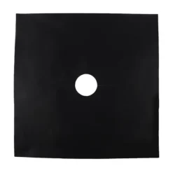 Genanvendeligt beskyttelsessæt til gaskomfur i glasfiber (6 dele) - Køkkenudstyr (sort) Sale