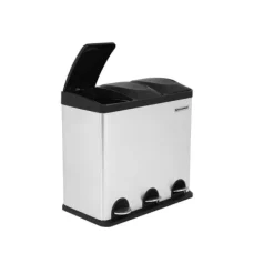 Affaldssorteringsspande>Genbrugsspand, 60,5x36,5x56,5 cm, Sølv, Sort