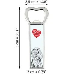 German Wirehaired Pointer, Drahthaar I - flaskeåbner med en hund, personlig køleskabsåbner, unik gave til en mand fra Art-Dog Sale