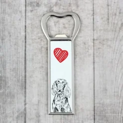 German Wirehaired Pointer, Drahthaar I - flaskeåbner med en hund, personlig køleskabsåbner, unik gave til en mand fra Art-Dog Sale