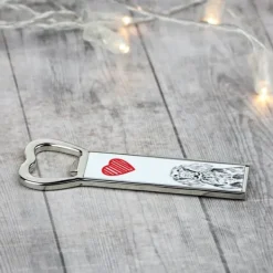 German Wirehaired Pointer, Drahthaar I - flaskeåbner med en hund, personlig køleskabsåbner, unik gave til en mand fra Art-Dog Sale