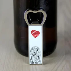 German Wirehaired Pointer, Drahthaar I - flaskeåbner med en hund, personlig køleskabsåbner, unik gave til en mand fra Art-Dog Sale