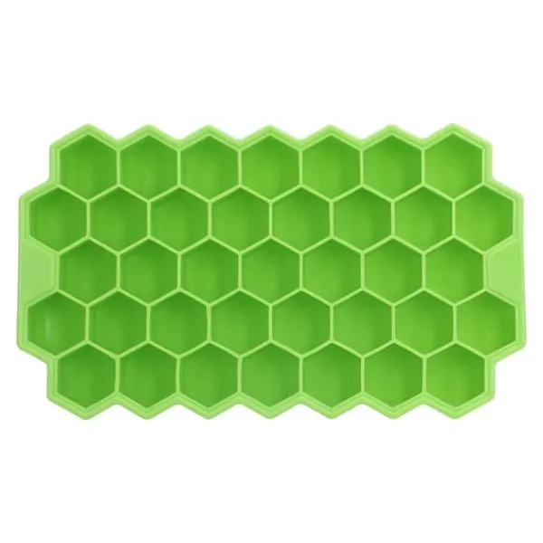 Isforme>37-gitter celleformet isbakke med silikonelåg Fødevaregodkendt isterningform til bar HomeGreen