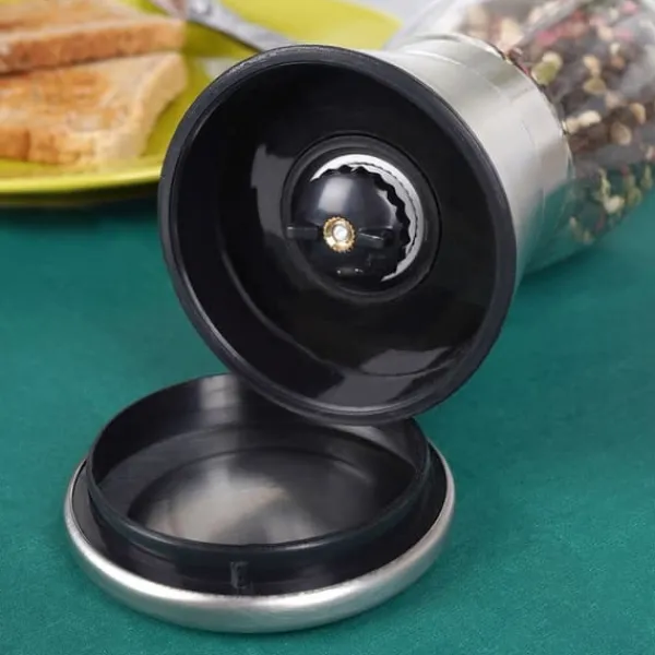 Krydderikværne>Glas salt- og peberkværn, 2 stk., 13,5 cm