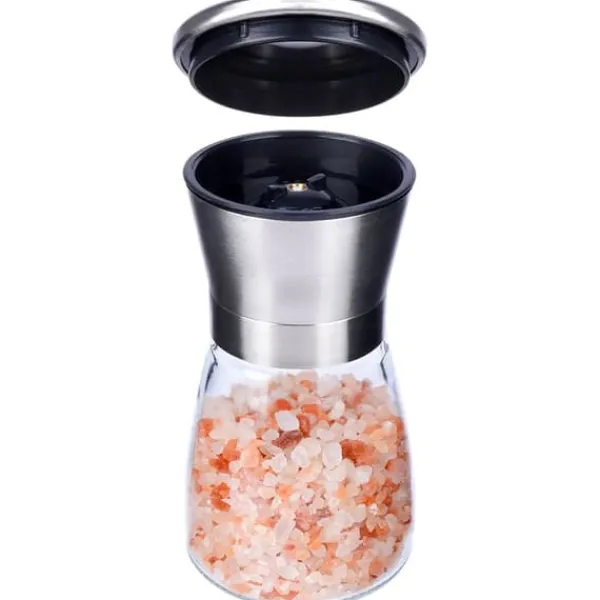 Krydderikværne>Glas salt- og peberkværn, 2 stk., 13,5 cm