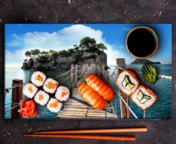 GLAS SKÆREBRÆT 52x30 LANDSKAB