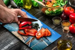 GLAS SKÆREBRÆT 52x30 LANDSKAB