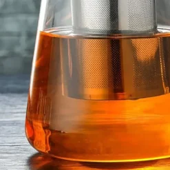 Glas tekande - 1300 ml kapacitet, varmebestandig, ergonomisk håndtag - perfekt til løse blade og blomstrende te Outlet