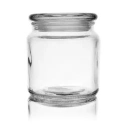 Glasbeholder firkantet krukke til mad, løse produkter, kaffe 0,58 l Outlet