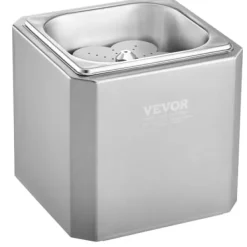 Isspande & Kølere>Glasfryser, 19.5x19.5x19 cm, LED-lys, rustfrit stål