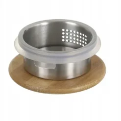 Glaskande med bambuslåg WILMAX høj 1,5L til drikkevarer, vand, juice Discount