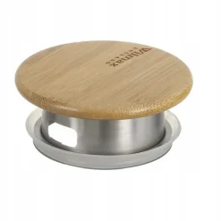 Glaskande med bambuslåg WILMAX høj 1,5L til drikkevarer, vand, juice Discount