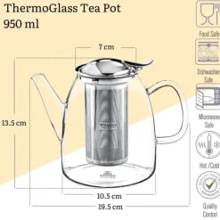 Kaffe- & Tekander>Glaskande til tebrygning Wilmax 950ml