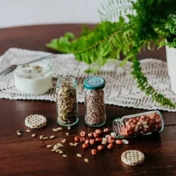 Glaskrukke med låg TO fi43 90ml - 6 stk. Best