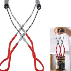 Glasløfter, syltetøjsklemme, madlavnings- og konserveringshjælp med gummiklemme, glasløfter, løftemodstand, køkkenklemme Discount