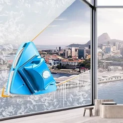 Glasrens, Dobbelt-Sidet Magnetværktøj, Justerbar til Tykkelse,Blå Sale