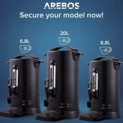 Gløggkedel 6,8 L Rustfrit Stål - Sort Best