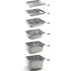 GN 1/3 stålbeholder Køkken Line højde 40 mm - Hendi 806418 Hot