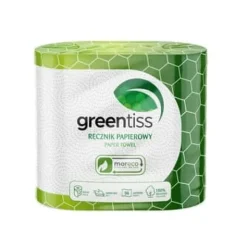Aftørringspapir>GREENTISS Papirhåndklæde 2 ruller 96 ark 2-lags