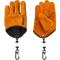 Grydelapper & Grillvanter>Grillhandsker i spaltet læder, varmeisolerende og skoldningssikre handsker