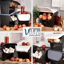 Grøntsags- og frugtbeholder med låg, 13 l, askegrå Outlet