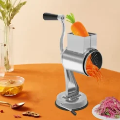 Grøntsagshakker, Rustfrit Stålblad, 5 Udskiftelige Blade, Sugekopbund, Ergonomisk ABS-håndtag, Sikker Design Clearance