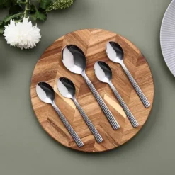 Bestik>Groovy Dessert Sæt, 5 dele - Aida