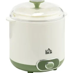 Græsk yoghurtmaskine, 1,5 liter med 2 glaskrukker og si, 20 W, til 3-5 personer, hvid Sale