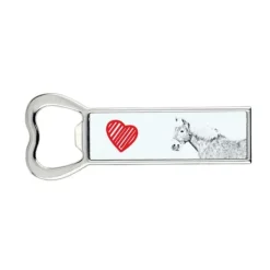 Haflinger Fohlen - oplukker med hest, personlig køleskabsåbner, unik gave til en mand fra Art-Dog