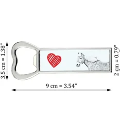 Haflinger Fohlen - oplukker med hest, personlig køleskabsåbner, unik gave til en mand fra Art-Dog