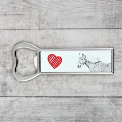 Haflinger Fohlen - oplukker med hest, personlig køleskabsåbner, unik gave til en mand fra Art-Dog