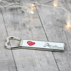 Haflinger Fohlen - oplukker med hest, personlig køleskabsåbner, unik gave til en mand fra Art-Dog