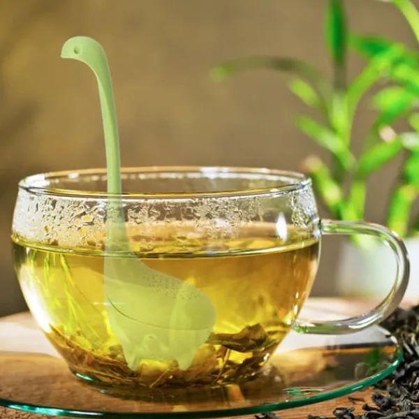 Tefiltre>Hjemmekontor Løsebladste Infuser Stejlere Sød Form Silikone Tebladsi Filtertilbehør Grøn